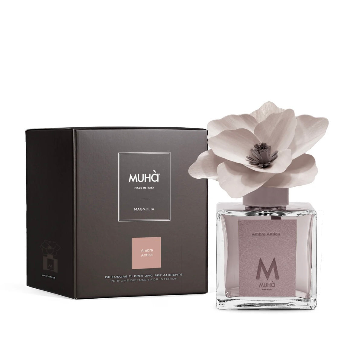 MUHÀ Magnolia Diffuser Profumatore ambiente con magnolia 500ml - Ambra Antica
