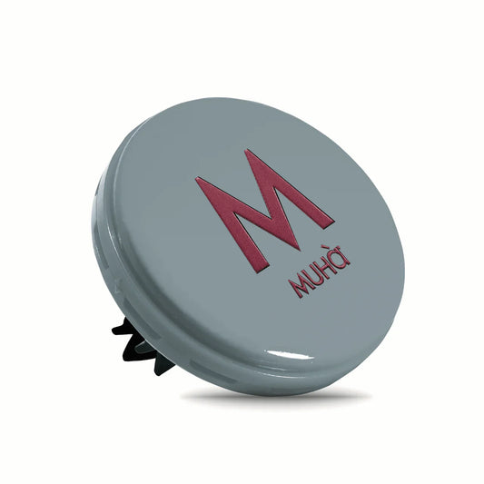 MUHÀ Car Diffuser ricaricabile Cuoio e Frutti - Profumatore d'auto Determinazione e passione