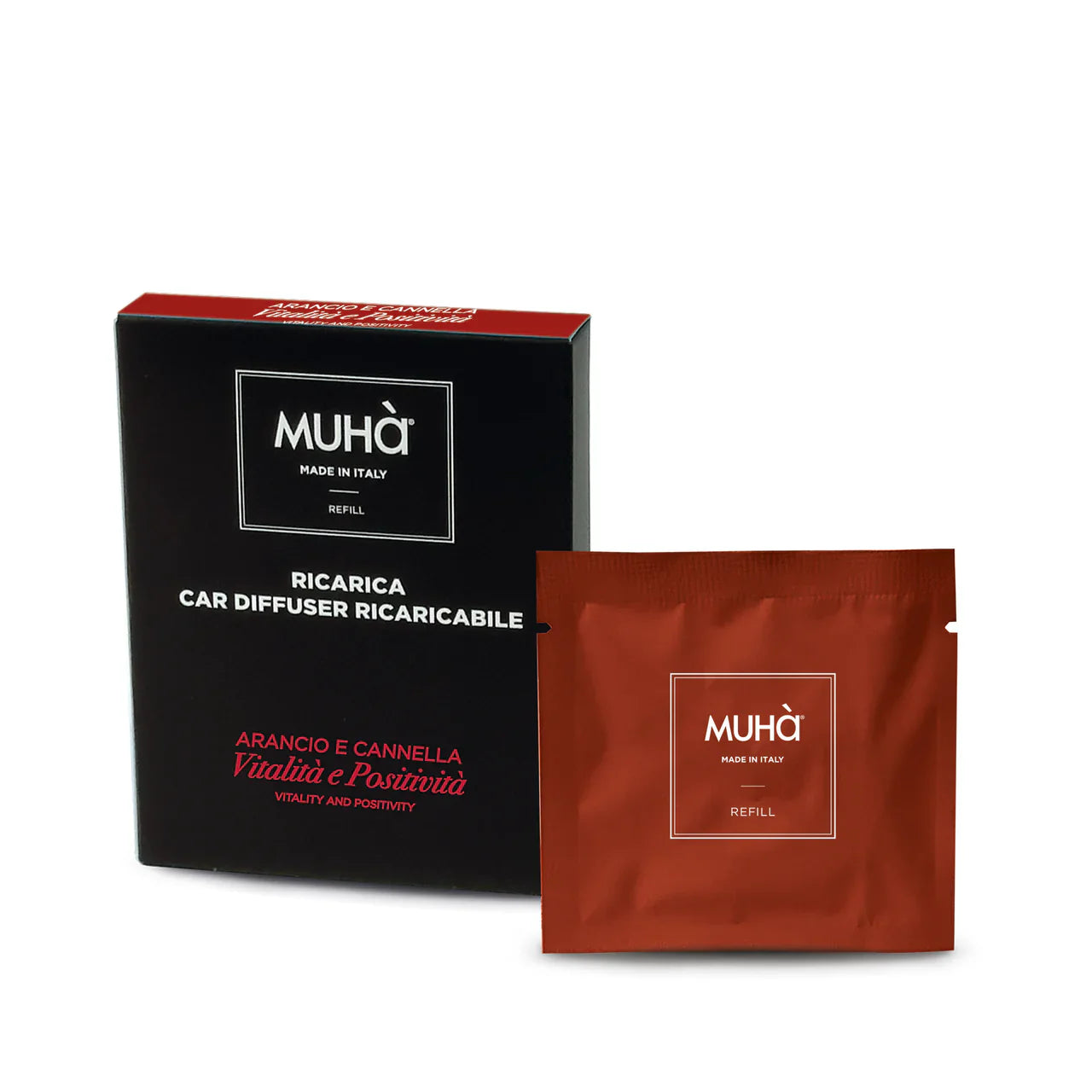 MUHÀ Ricarica auto Arancio e Cannella - Refill car diffuser