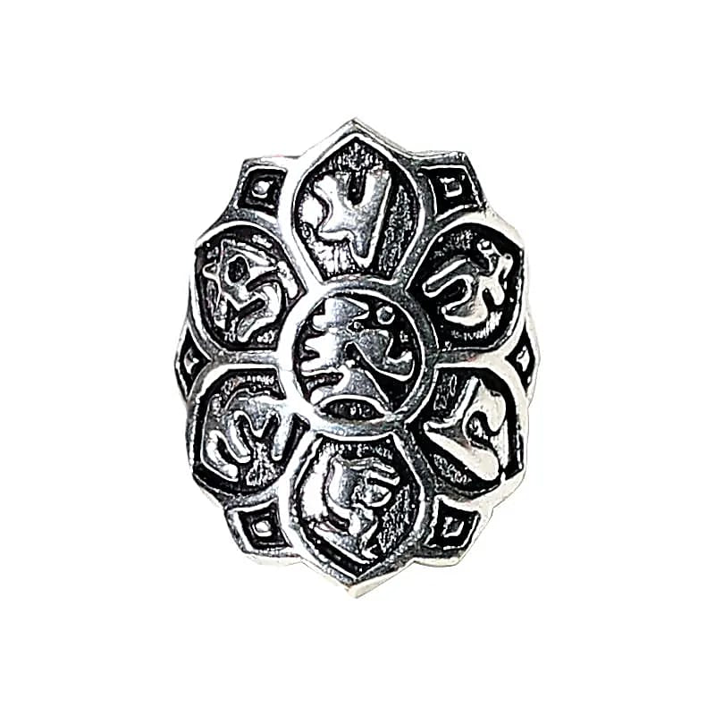 Anello Loto in Ottone senza Nichel - Colore argento - clorophilla-shop