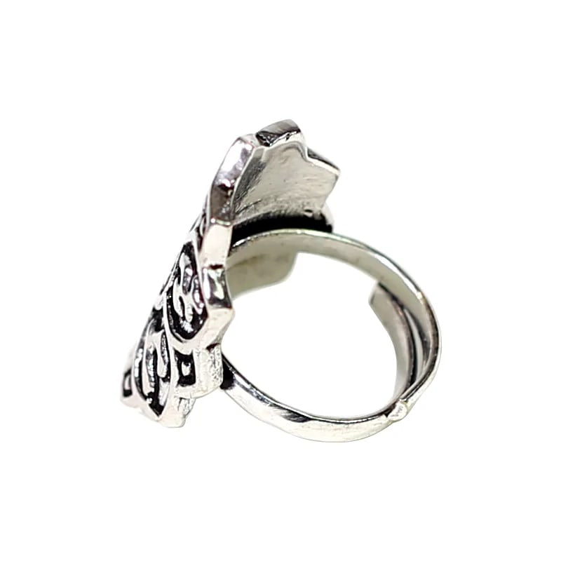 Anello Loto in Ottone senza Nichel - Colore argento - clorophilla-shop