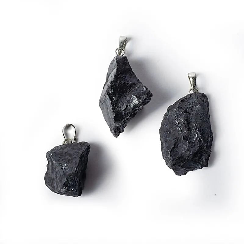 Ciondolo in Shungite grezza - Protezione elettrosmog - clorophilla-shop