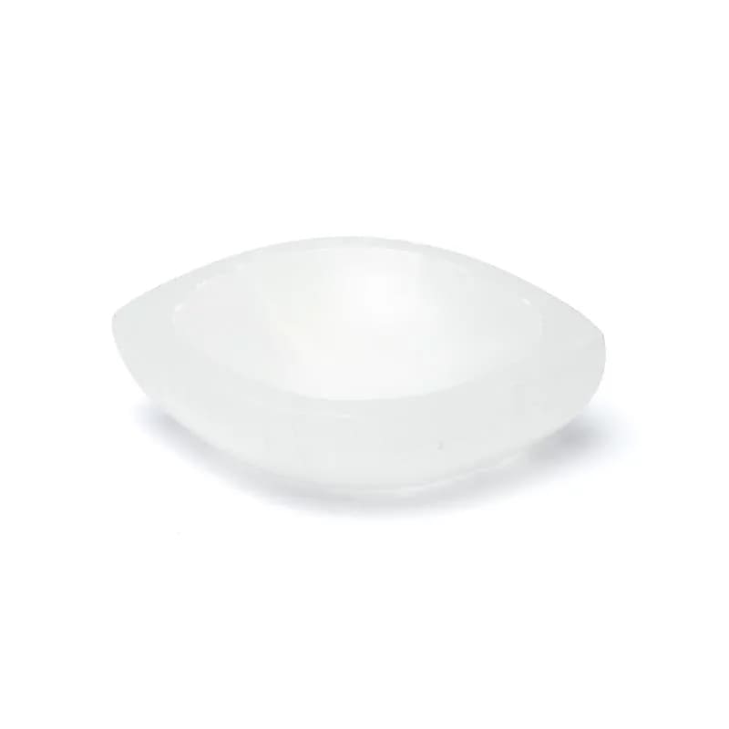 Ciotola lucidata a forma di occhio in Selenite