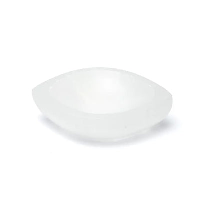 Ciotola lucidata a forma di occhio in Selenite