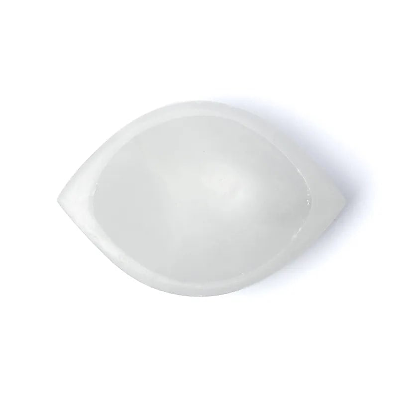 Ciotola lucidata a forma di occhio in Selenite