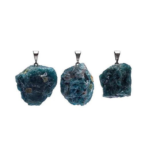 Ciondolo in Apatite grezza - Gemma della Manifestazione - clorophilla-shop
