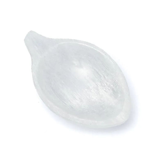 Piatto a forma di foglia in Selenite