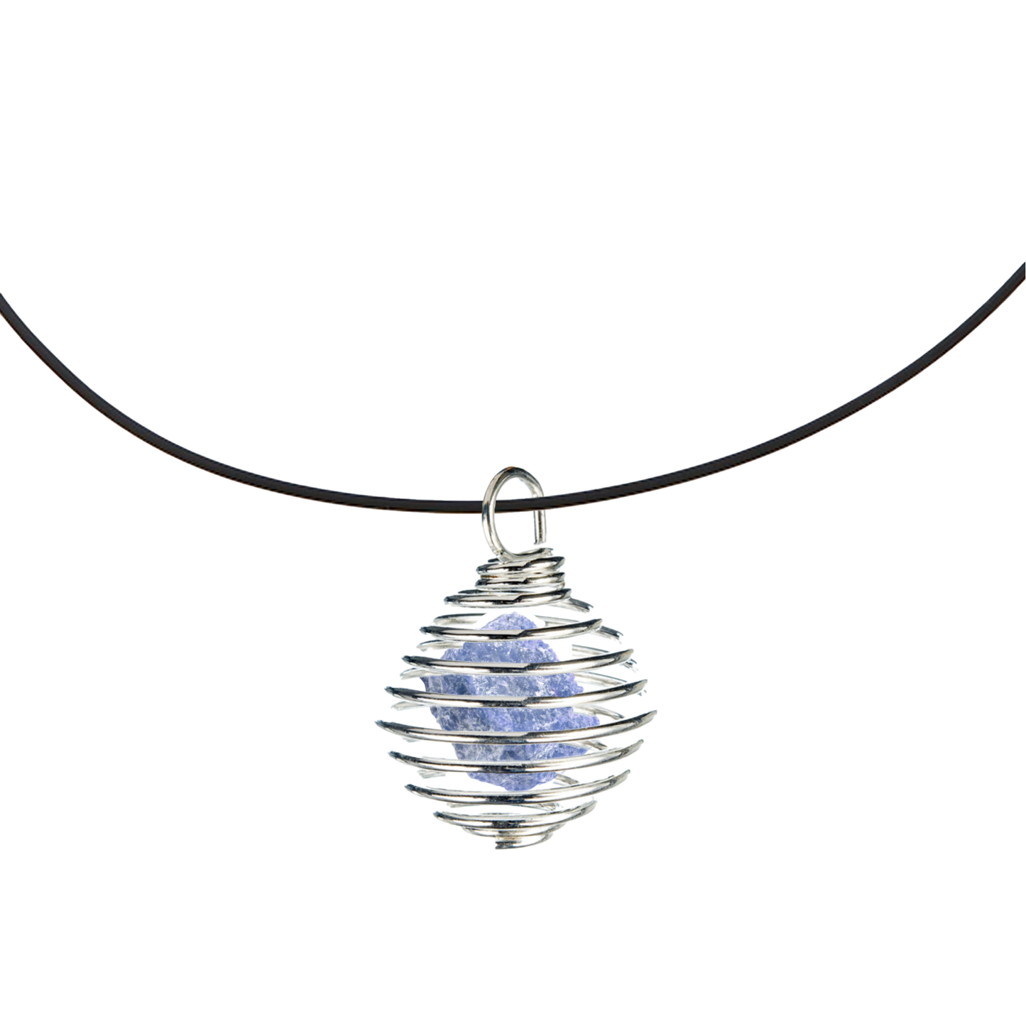 Collana con Ciondolo in Calcite Blu grezza - Calma e protezione
