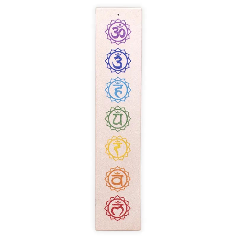Bruciaincenso 7 Chakra in Arenaria per Incenso in Bastoncini - Portaincenso Stick 25,5cm - clorophilla-shop