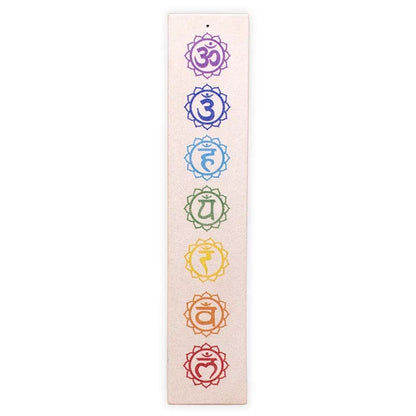 Bruciaincenso 7 Chakra in Arenaria per Incenso in Bastoncini - Portaincenso Stick 25,5cm - clorophilla-shop