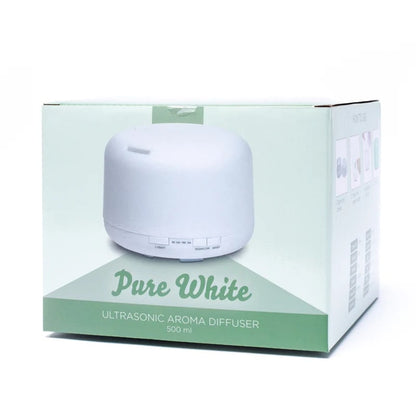 Diffusore aromi ultrasuoni Pure White - Luce LED integrata 7 colori - clorophilla-shop