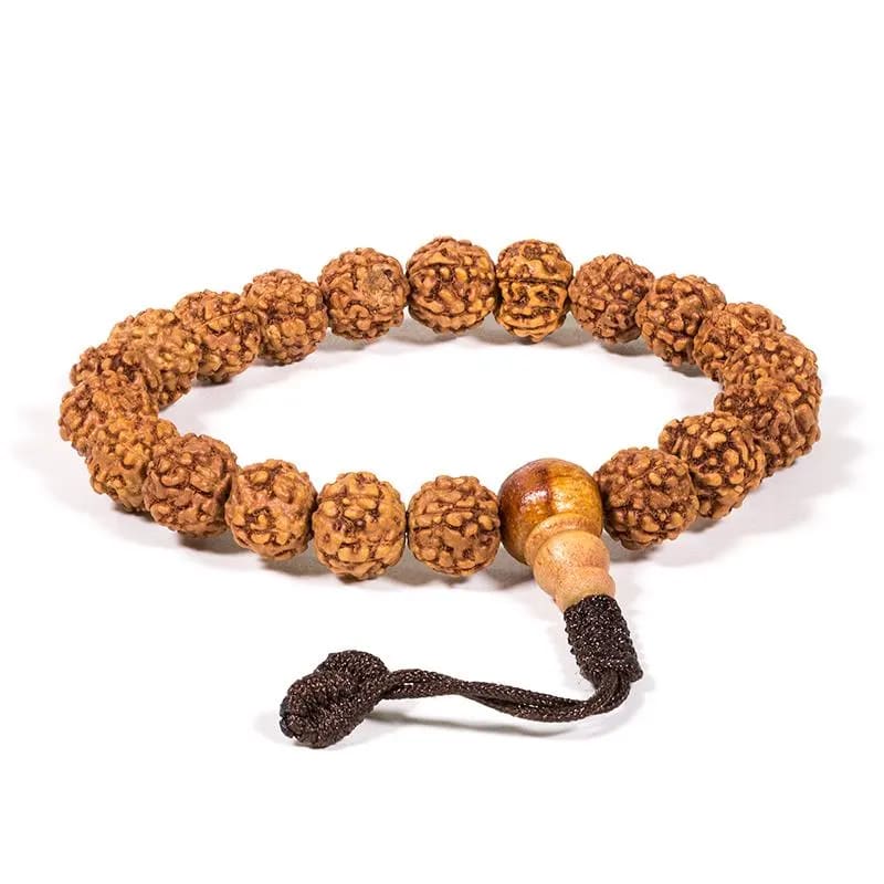 Mala bracciale in Rudraksha regolabile - 21 grani