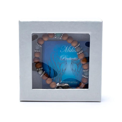 Bracciale Arcangelo Michele con pietra acquamarina - clorophilla-shop