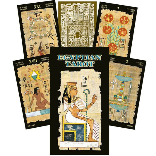Lo Scarabeo"EGYPTIAN TAROT" Tarocchi Egiziani - Realizzate a Tempera su Papiro - 78 carte con istruzioni