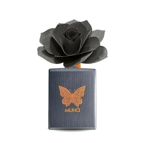 MUHÀ Art Diffuser Cedro e Bergamotto - Profumatore d'ambiente con rosa - 100ml / 200ml / 750ml