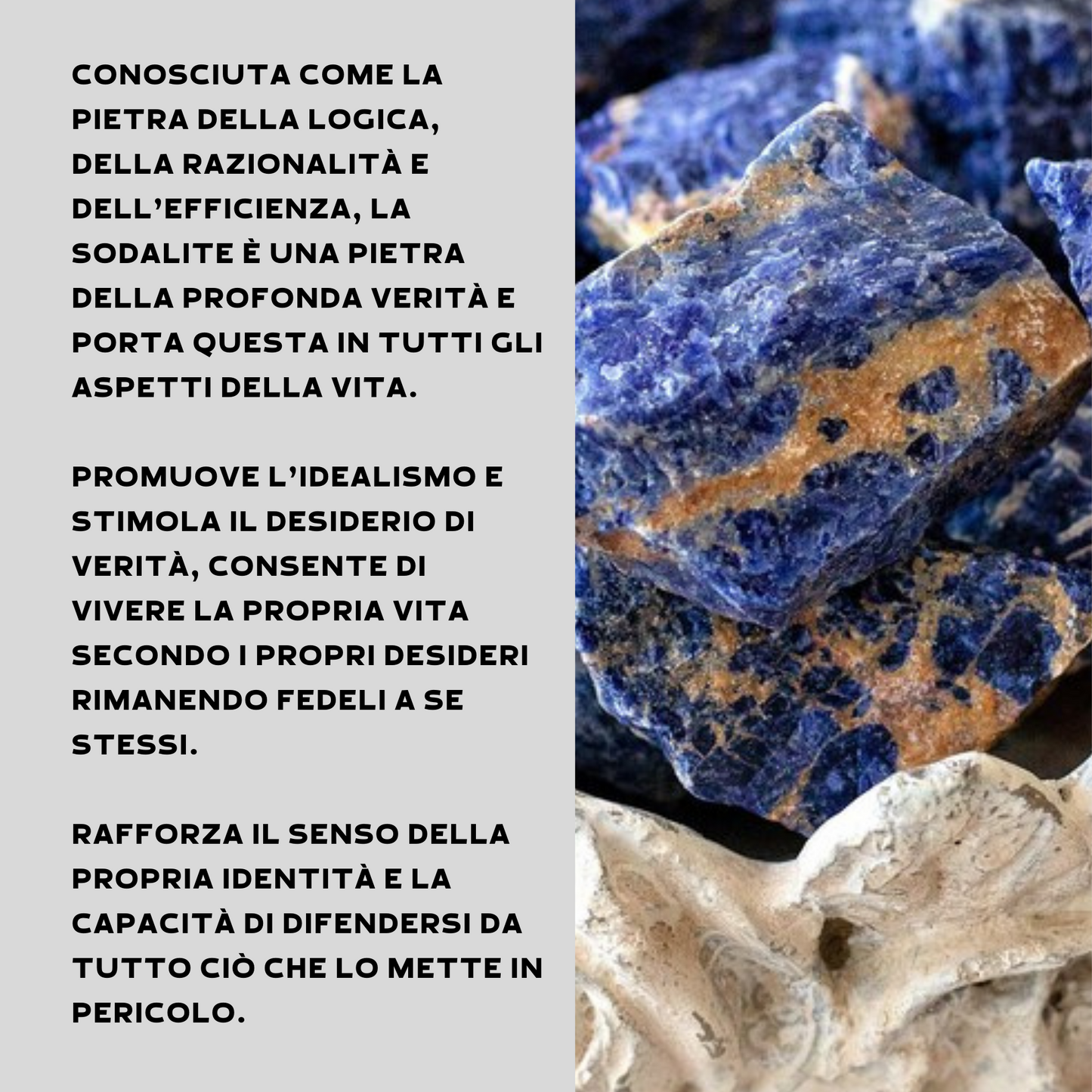 Sodalite Grezza Origine Brasile - Pietra da 4-6cm