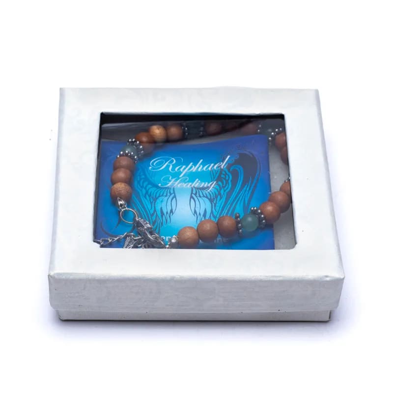 Bracciale Arcangelo Raffaele con pietra avventurina verde - clorophilla-shop