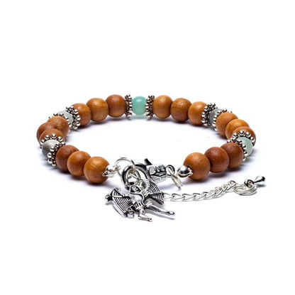 Bracciale Arcangelo Michele con pietra acquamarina - clorophilla-shop