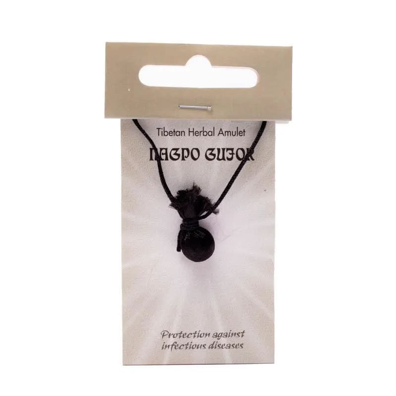 Amuleto Tibetano Nagpo Gujor Protezione Salute - Collana Pillola con Erbe e Minerali dell'Himalaya Preparato dai Lama e Monaci Tibetani - Sistema Terapeutico - clorophilla-shop