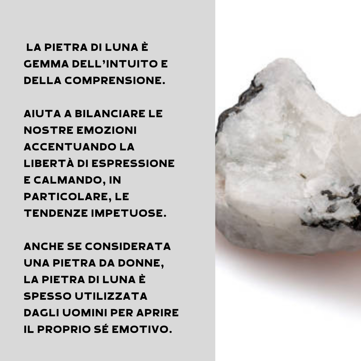 Pietra di Luna Grezza Origine India - Pietra da 3-8cm