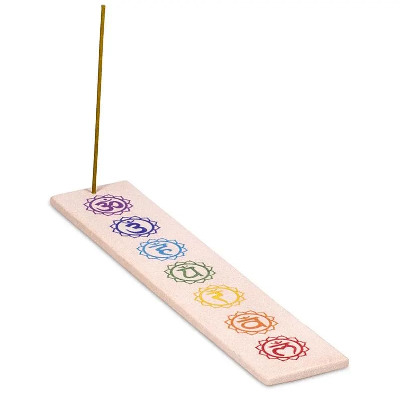 Bruciaincenso 7 Chakra in Arenaria per Incenso in Bastoncini - Portaincenso Stick 25,5cm - clorophilla-shop