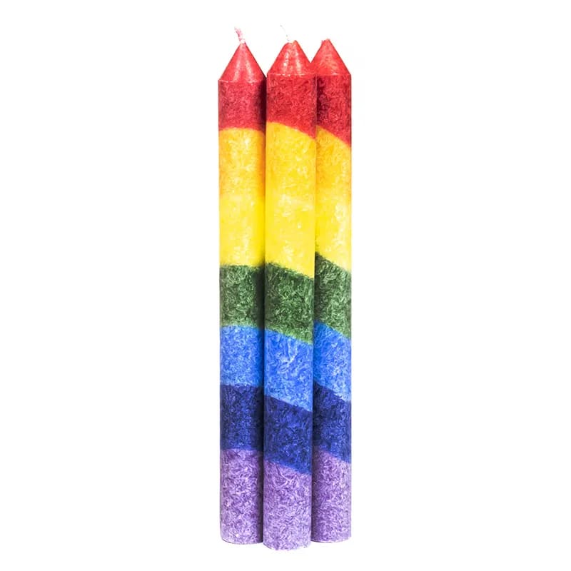 Candela Arcobaleno da tavola alla Stearina - Non profumata - clorophilla-shop