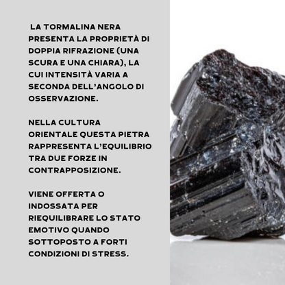 Tormalina Nera Grezza Origine Brasile - Pietra da 4-8cm