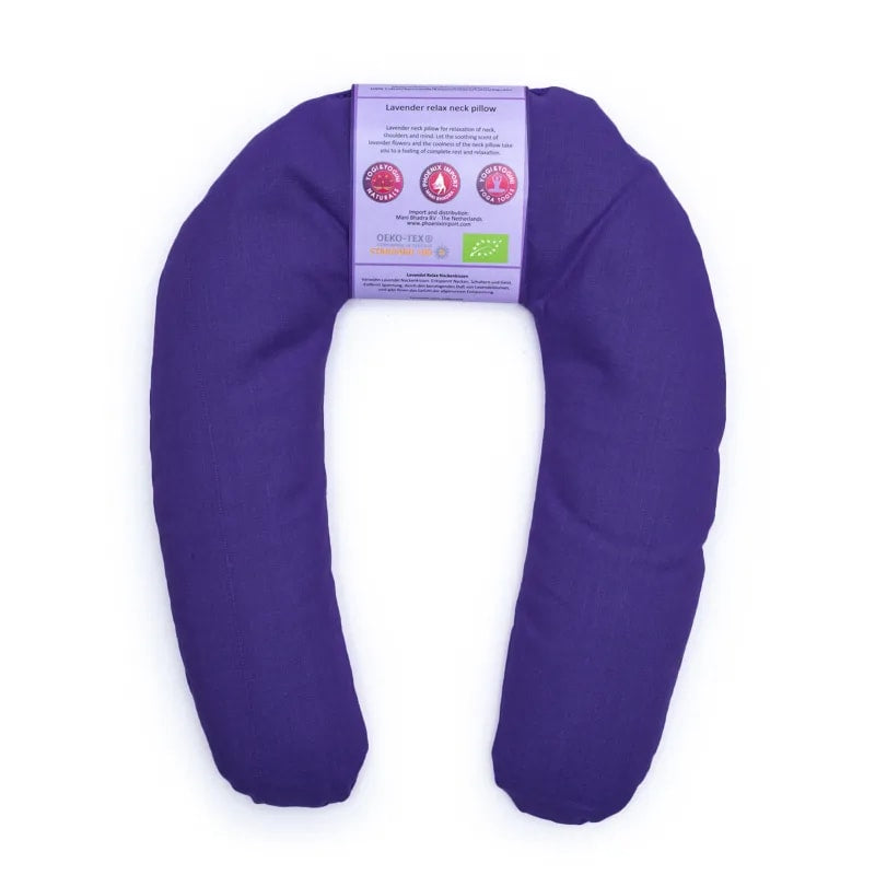 Set Cuscini per Collo e Occhi alla Lavanda organica per Aromaterapia - Utilizzo a caldo o freddo