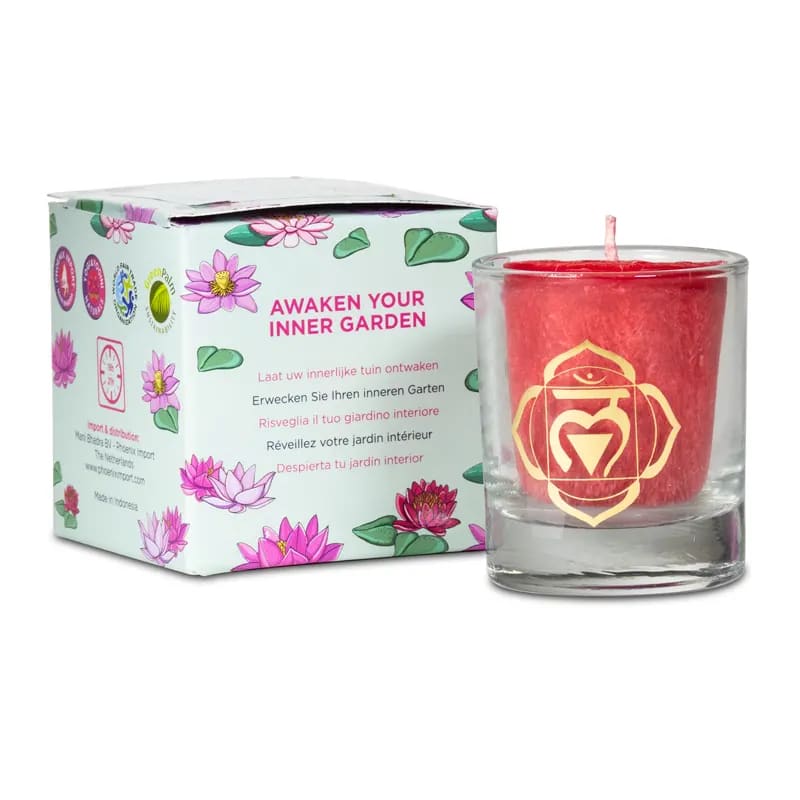 Candele Votive 7 Chakra Profumate in Vetro - Confezione Regalo - Diverse Varianti - clorophilla-shop