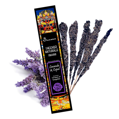 Incenso Peruviano in Stick - Lavanda e Copale - Grani ed Erbe 100% Naturali - SamsaraFragrances