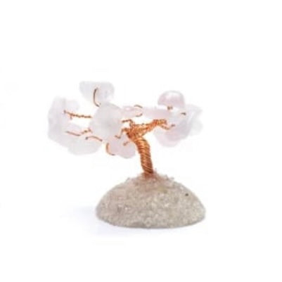 Albero decorativo in Pietra - Ametista, Corniola, Avventurina e Quarzo Rosa - clorophilla-shop