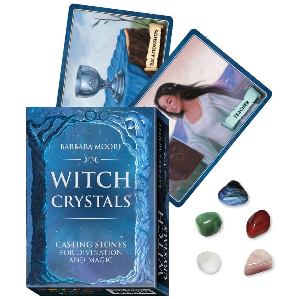 Lo Scarabeo Witch Crystals Oracle - Cofanetto con carte, cristalli e istruzioni