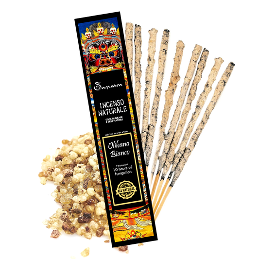 Incenso Peruviano in Stick - Olibano Bianco - Grani ed Erbe 100% Naturali - SamsaraFragrances
