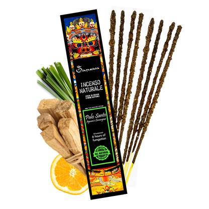 Incenso Peruviano in Stick - Palo Santo, Agrumi e Citronella - Grani ed Erbe 100% Naturali - SamsaraFragrances