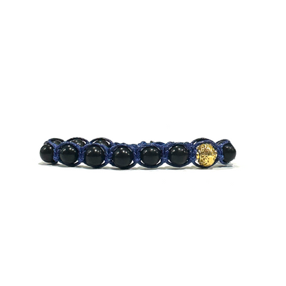 Samsara Bracciale con Shungite della Carelia - Shamballa Tibetano Buddista - Filo in Cotone Cerato, Vari colori