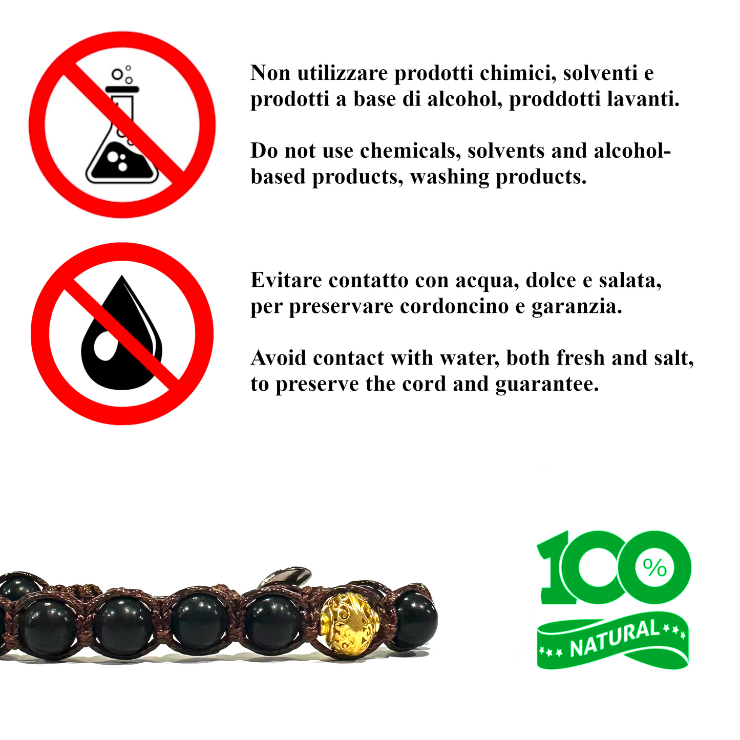 Samsara Bracciale con Shungite della Carelia - Shamballa Tibetano Buddista - Filo in Cotone Cerato, Vari colori