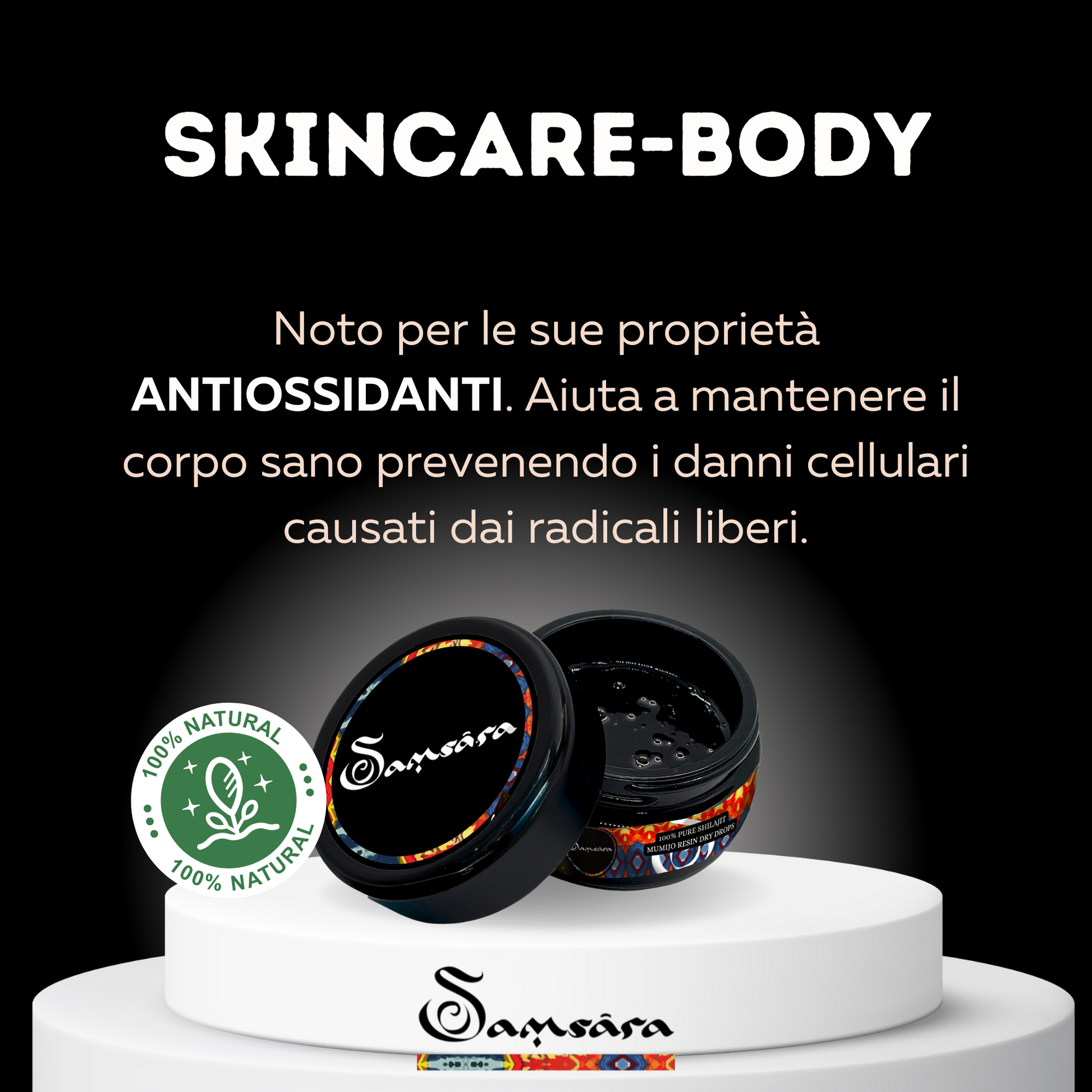 Shilajit Resina Mumijo Puro 100% - Montagne Altai | Certificati Internazionali | 65+ Acido Fulvico, 85 Minerali, Energia Fisica e Benessere - Dosatore, E-guida e Bugiardino (10g) - SamsaraFragrances